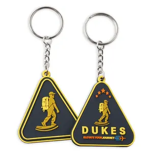 Cá nhân hoá quảng cáo 2D Tùy chỉnh hình mềm PVC Keychain 3D cao su Keychain