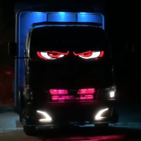 Panneau de pixels matriciels LED DIY RGB Animation personnalisée Programmable Logo publicitaire pour voiture Camion Lumière Contrôle par application Lampe œil de démon