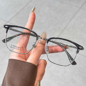 Montures de lunettes en titane pour hommes Danyang, monture carrée complète, légères, style professionnel M23 25 - Product Image 2