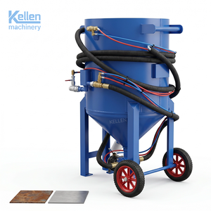 Machine de sablage abrasif industrielle de type ouvert, mobile sur roues, pour le décapage de la rouille et le prétraitement des conteneurs, ponts et métaux - Product Image 1