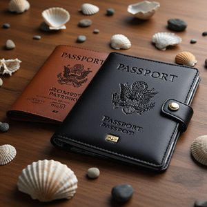 Funda protectora de piel auténtica para pasaporte de fabricante para hombre <span class=keywords><strong>Ridge</strong></span>, funda protectora para tarjetas, billeteras, funda delgada para libro y pasaporte - Product Image 4