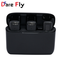 Dare Fly Meilleur microphone professionnel Kit Vlog sans fil de haute qualité pour l'interview en direct en studio One Drag Two Microphone