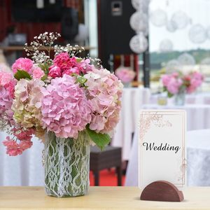 Supports en bois Table de <span class=keywords><strong>mariage</strong></span> porte-nom Place porte-cartes bureau étiquette Photo <span class=keywords><strong>Menu</strong></span> Clips Banquet fête d'anniversaire Restaurant - Product Image 5