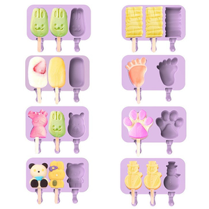 Biểu Tượng Tùy Chỉnh Cấp Thực Phẩm Màu Tím Thỏ Ice Cream Silicone Khuôn Mẫu Tự Làm Dễ Thương Phim Hoạt Hình Popsicle Cho Chân Người Tuyết Bánh Pop Bán Buôn Nhà Sản Xuất - Product Image 4