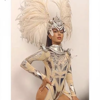 Performance Costume Ancienne Technologie Exotique Salle De Bal Théâtre Costume De Fête pour Femmes Polyester/Rayonne Paillettes Imprimer YSMARKET