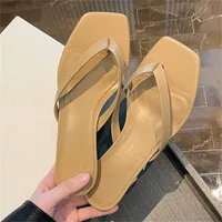 Chaussures plates confortables et décontractées pour femmes, à talons bas et fins, pour l'été, avec bout carré, dessus en PU, semelle extérieure en caoutchouc, pour le quotidien et les soirées