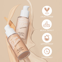Foundation Cair HelloKiss Dark Matte Full Coverage Tahan Lama, Mengontrol Minyak, Tahan Air, untuk Semua Jenis Kulit