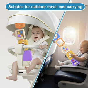 Jouet d'éveil Montessori pour bébés, planche d'activités à empiler, pour développer la motricité fine, portable pour voyage, lit bébé, poussette, siège auto, cadeau - Product Image 4