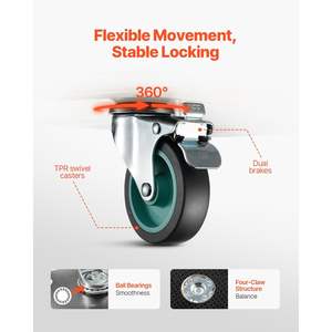 DB Furniture <b>Dolly</b> with 4 TPR Silent Wheels 551 Lbs Furniture Moving <b>Dolly</b> for Tools Usage - Product Image 3