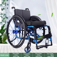 Silla de Ruedas Portátil Ultraligera JBH Sports S002 Clase I, Antivuelco, con Amortiguación de Impactos, para Personas con Discapacidad, Jóvenes y Viajes
