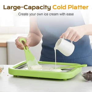 Machine à glace roulée instantanée pour la maison avec 1 spatule, pour sorbet et yaourt glacé DIY, machine à glace à frire - Product Image 6