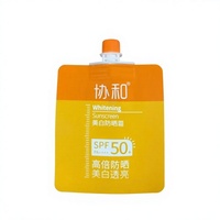Mini sac en plastique avec bec verseur de 10 ml, impression de logo personnalisée, sac debout pour crème solaire, huile, liquide, eau, gel douche, cosmétiques
