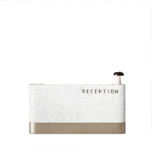 Mostrador de Recepción Blanco Moderno, Mostrador Comercial para Vestíbulo, Mesa Personalizada para Hotel, Salón, Tienda u Oficina - Product Image 6