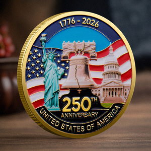 Moneda Conmemorativa de Alta Calidad con Estatua de la Libertad y Edificios Coloridos, Chapada en Metal, 1776-2026, 250 Aniversario de EE. UU. - Product Image 4