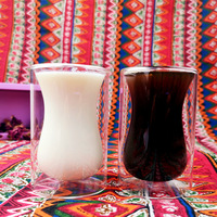 Fleur turque tasse à thé Double paroi verre Transparent Europe Design Style pour café thé eau potable