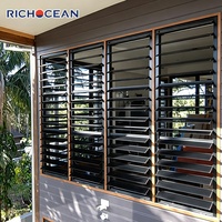 Lames d'ombrage architecturales extérieures en aluminium RICHOCEAN, étanches, résistantes au vent, pour la sécurité et la protection de la vie privée