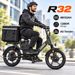 Vélo électrique hybride R32 750W personnalisé 48V32AH, vélo cargo électrique OEM pour coursier - Product Image 1