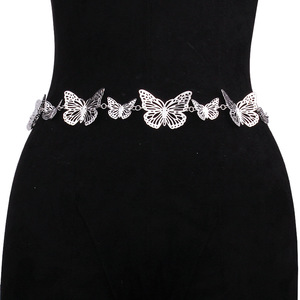 Chaîne de taille papillon en alliage de zinc, simple couche, creuse, tendance, pour femme, à porter au quotidien - Product Image 4