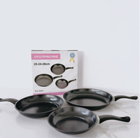 Set Perlengkapan Dapur Anti Lengket Panci Besi Tiga Buah Set Panci Anti Lengket Kotak Hadiah Set Wajan Penggorengan Set Peralatan Masak
