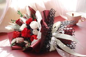 Bouquet di Fiori Secchi Naturali Decorazione Bouquet di <span class=keywords><strong>Rose</strong></span> Conservate Fleur Bouquet di <span class=keywords><strong>Rose</strong></span> <span class=keywords><strong>Essiccate</strong></span> De Fleur Mariage - Product Image 3