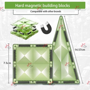 Bloques de Construcción Magnéticos de Plástico Gigantes 3D de 7.5cm, 42 Piezas, Productos 2025, Juguetes Educativos de Construcción, Azulejos Magnéticos de Diamante para Niños - Product Image 5