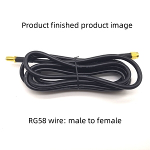 Connecteur mâle SMA-J3 compatible RP-SMA avec filetage interne et broche centrale plaquée or/réceptacle, câble RG58 conforme MIL-STD-348 - Product Image 4