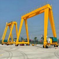 Grue portique à double poutre haute capacité de 50 tonnes avec moteur et engrenage pour les chantiers navals et les levages industriels lourds