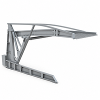 Lève-voiture vertical inclinable pour ateliers de detailing automobile en espace limité