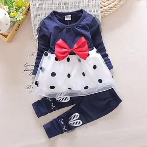 Roupa de manga comprida para meninas, vestido feminino de primavera e outono, roupas para bebês de 0-1-2-3-4 anos, novidade de 2021