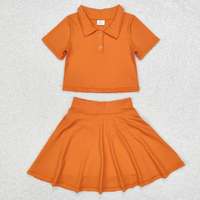 Conjunto Deportivo de 5 Colores para Niñas, Camiseta de Manga Corta, Falda, Pantalones Cortos, Ropa Deportiva de Boutique para Yoga