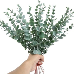 Feuille d'eucalyptus artificielle 10cm-30cm, haute simulation, pour décoration de mariage et accessoire de décoration intérieure - Product Image 4