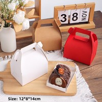 Boîte en papier kraft personnalisée de qualité alimentaire avec logo, pour biscuits, nougats, confiseries, pâtisseries, emballage cadeau jetable, emballage à emporter