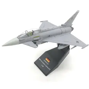 Metal Fighter Model EF2000 Germany 1/100 Military Typhoon F2 Metal Plane Model for Collection and Display Plane Models