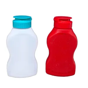 Plastic Squeeze Sauce Bottle 200ml Plastic Sauce Honey Bottle With Spout Nozzle Flip Top Lid Squeeze Bottle Plastic Ketchup Bottle