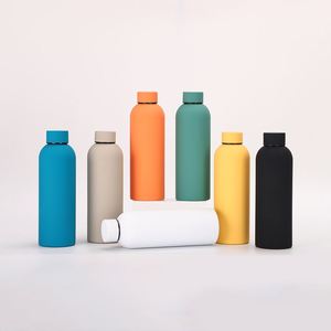 Bouteille isotherme portable de style américain à petite ouverture avec logo personnalisé, revêtement en caoutchouc, pour cola, café, voyage, et gobelets d'extérieur - Product Image 3