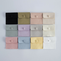 Pochette cadeau à bijoux en microfibre à rabat avec logo personnalisé sac d'emballage d'enveloppe en tissu suédé pour conteneur de bijoux