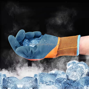 Guantes de trabajo de invierno con forro de Cachemira de doble capa, guantes de látex impermeables personalizados para uso en frío, Guantes para hombre con logotipo, Guantes - Product Image 3