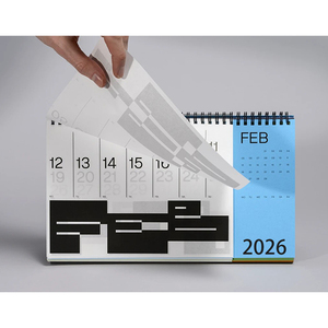 2025 2026 cá nhân thời gian tổ chức tùy chỉnh in ấn gấp giấy bàn lịch với dính Lưu ý <span class=keywords><strong>pad</strong></span> Máy tính để bàn bảng Túi lịch - Product Image 2