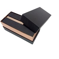 Shengcan Fabricant Vente Directe Double Couche Élégante Or Noir Lunettes Lunettes Emballage Boîte Cadeau Boîte De Papier