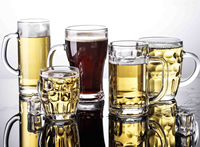 허니콤 베르 비어 맥주잔 400ml 손잡이가 있는 맥주잔