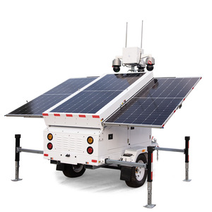 Portable Mobile Surveillance Trailer With PTZ <b>Camera</b> <b>Solar</b> Power UST900 <b>Solar</b> Monitoring Tower UST900 - Product Image 2