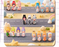 Boîte Mystère Babythree Pufufu Lapin Enfantin Voiture Mignonne Figurines PVC Anime pour Décoration de Bureau Cadeau