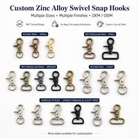 Boucle pivotante en alliage de zinc personnalisée (classique) pour sangles de sacs, laisses pour animaux, porte-clés et accessoires de bagages