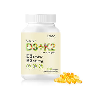 Suplemento de Vitamina D3 K2 de Alta Calidad, 120 Cápsulas, Favorece la Digestión, Suplemento Vitamínico para Adultos - Product Image 1