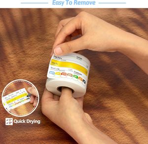 Nhà máy thực phẩm hòa tan nhãn không có dư lượng thực phẩm lưu trữ nhãn có thể giặt Mason Jar nhãn cho nhà bếp - Product Image 2