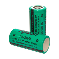 Cellules de batterie LiFePO4 ultra-haute capacité 32700 3.2V 7000mAh, batterie lithium-ion pour éclairage public et onduleurs (UPS) avec MSDS