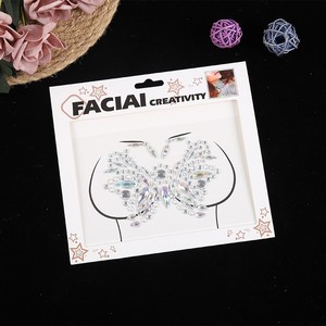 Tatouages temporaires pour femmes faux autocollants de <span class=keywords><strong>tatouage</strong></span> poitrine bijoux cristal visage décoration <span class=keywords><strong>diamant</strong></span> acrylique strass visage autocollants - Product Image 4