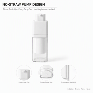 Bouteille vide à pompe airless personnalisée OEM ODM en gros, rechargeable, pour voyage, lotion, soins de la peau, cosmétiques 15ml 30ml 50ml - Product Image 2