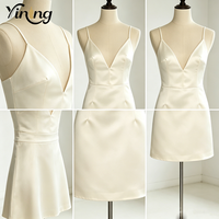 Robes décontractées mini sans manches à col en V pour femmes, fabrication OEM ODM, avec logo personnalisé, tissu écologique, grandes tailles disponibles, personnalisables