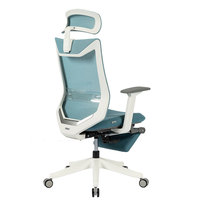 Chaise de bureau de direction ergonomique réglable de luxe moderne et confortable avec dossier haut et repose-pieds